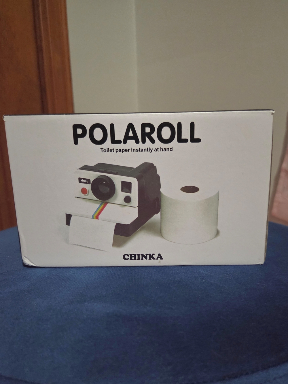Polaroll Simulated Camera Toilet Paper Dispenser - Black